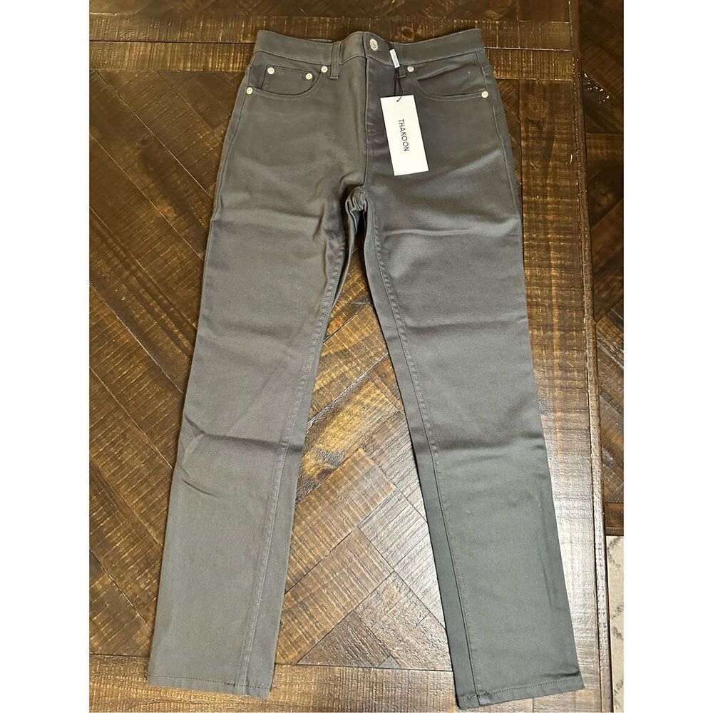 ๐ธ Thakoon High Rise Slate Gray Classic Cropped Jeans Size 2 New - Picture 3 of 8